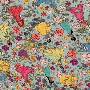 EUC posh peanut Disney Floral Princess Pattern swaddle blanket bamboo soft love